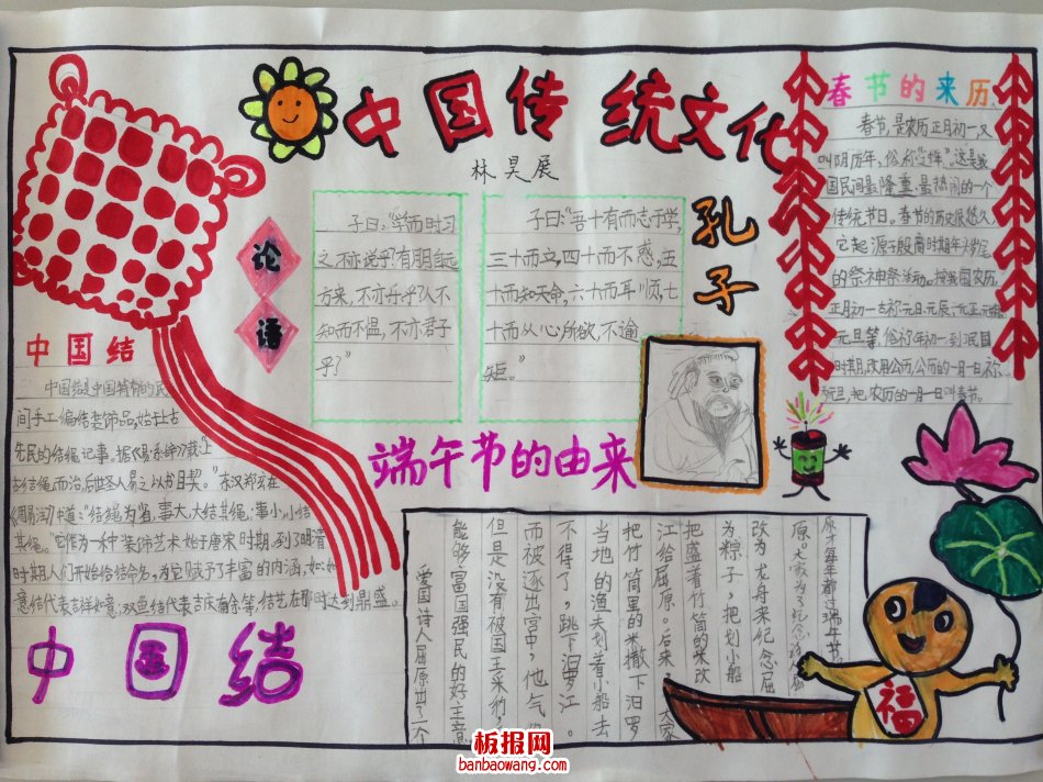 传统文化——端午的习俗手抄报