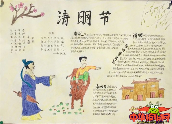 2019年清明节手抄报简单好看，话说清明