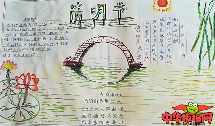 清明节手抄报图片大全，简单好看的清明手抄报