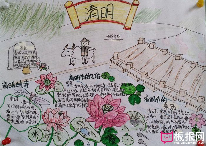 清明节手抄报图片，清明节的习俗