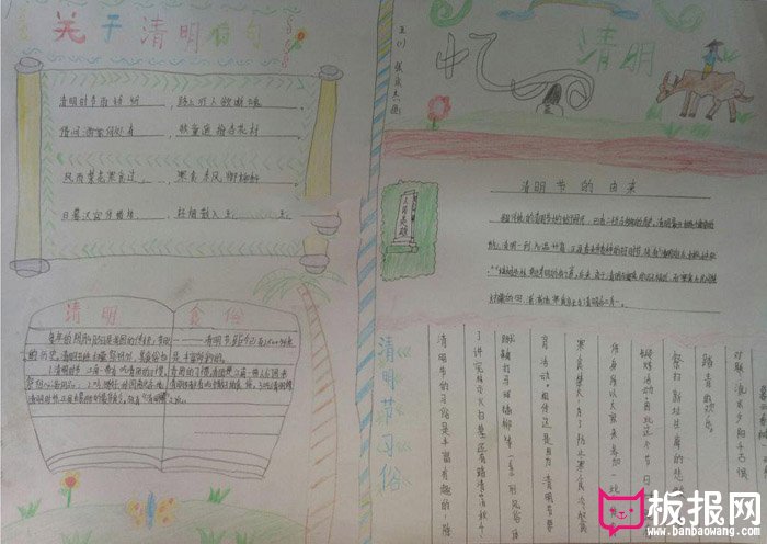清明节手抄报图片大全，忆清明