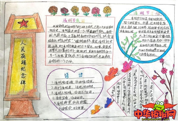 2019年清明节手抄报大全，清明时节雨纷纷
