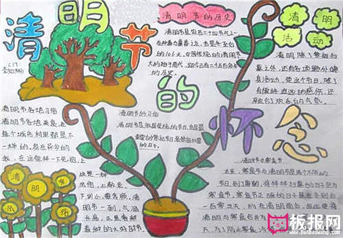 2017年清明节的手抄报图片大全，清明节的怀念