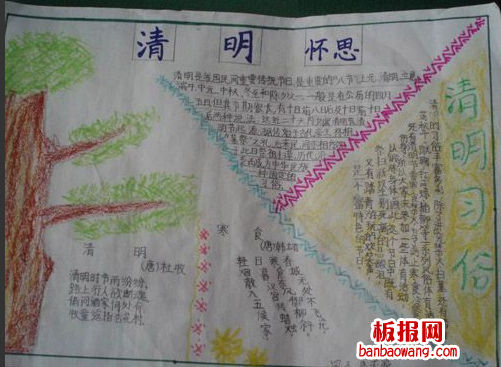 初中清明节手抄报