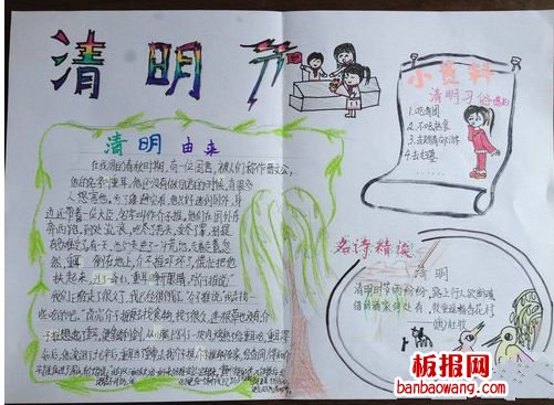 有关六年级清明手抄报