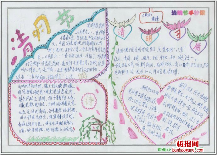 清明节的起源手抄报