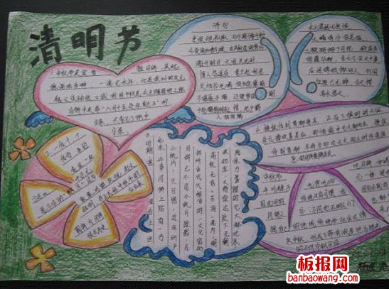 高中清明节板报设计