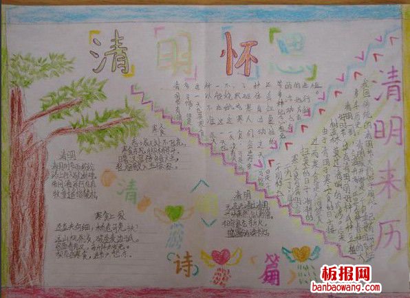 五年级清明手抄报