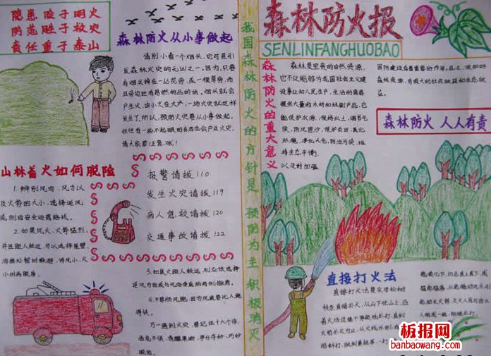 清明森林防火手抄报