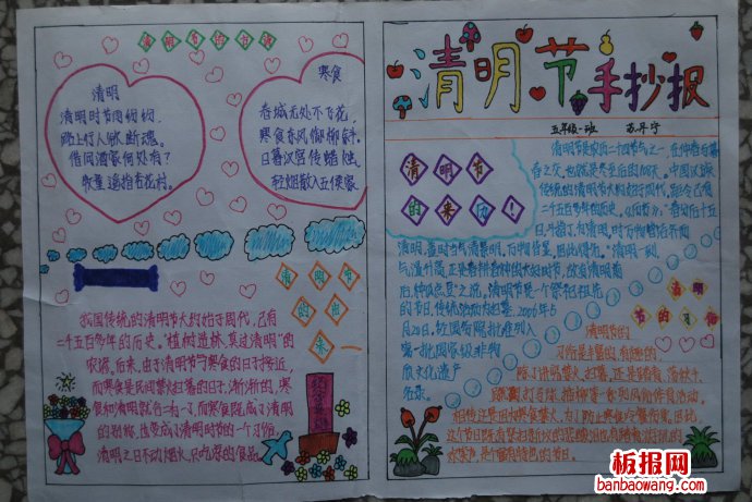 清明小报 走进清明手抄报