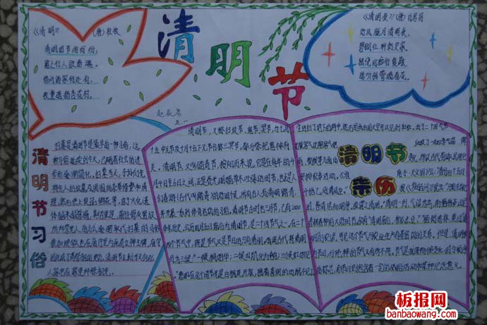 清明小报 走进清明手抄报