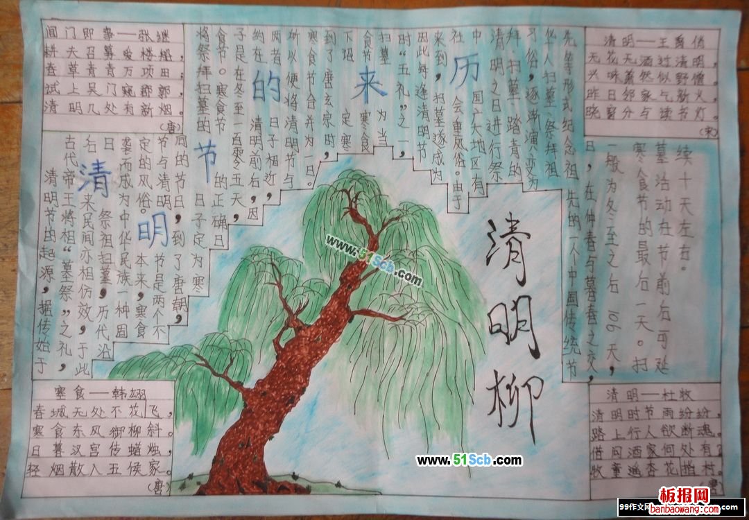 关于清明节的由来手抄报