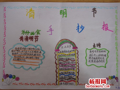 纪念清明手抄报