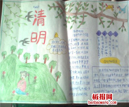 心动清明手抄报