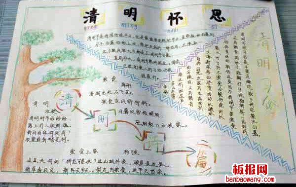 思念清明手抄报