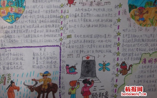 关注清明手抄报