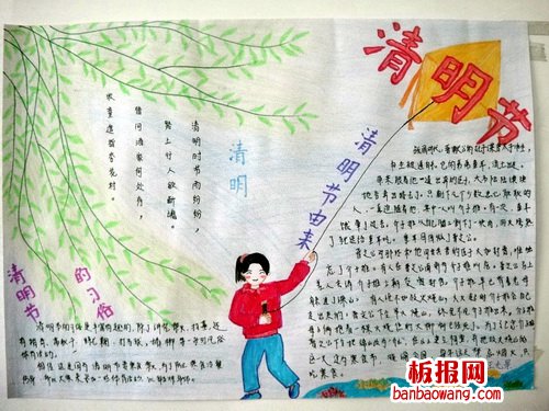 2015清明节的由来手抄报