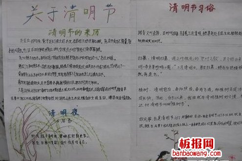清明节手抄报内容