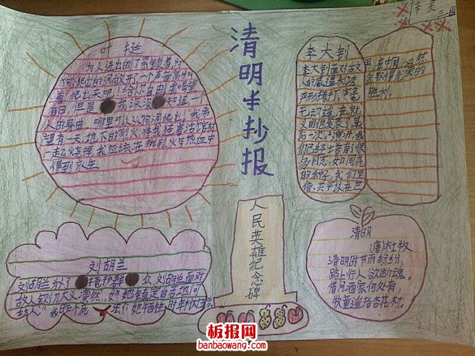 清明扫墓——文明祭祀手抄报