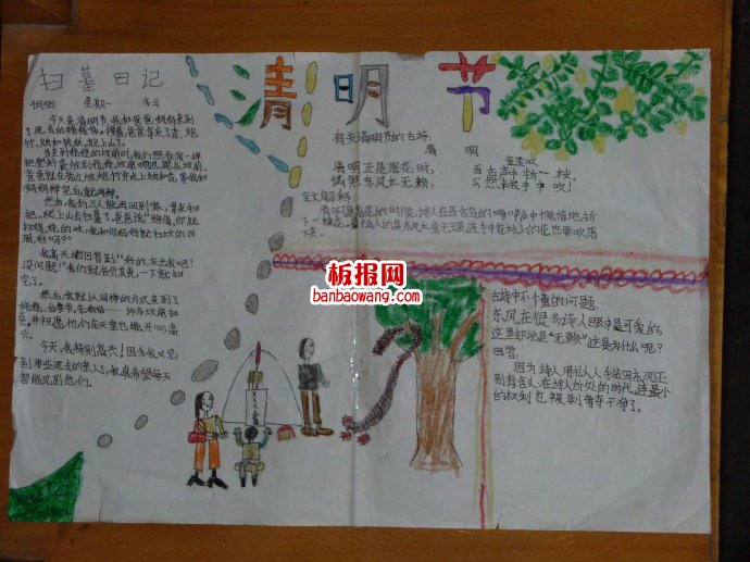 走进清明——清明节的传说手抄报