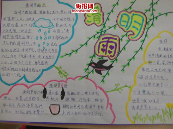 清明时节清明雨——清明节的起源手抄报