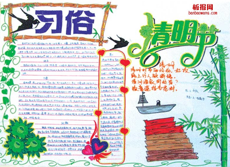 清明习俗小报