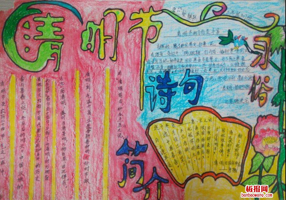 最新清明节简介手抄报