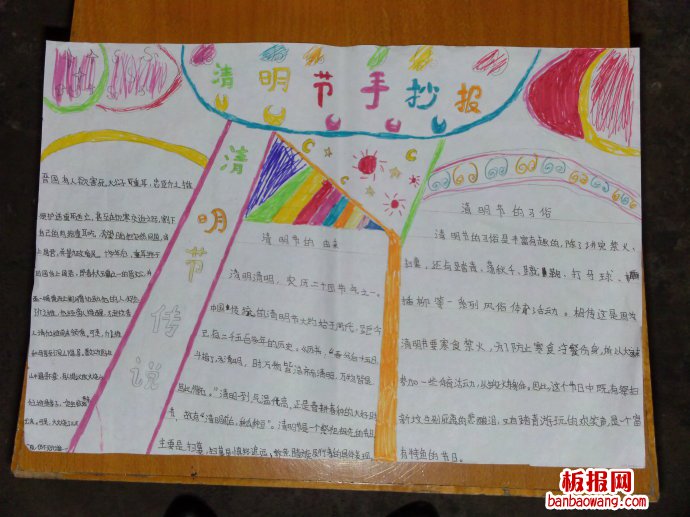 清明——扫墓手抄报