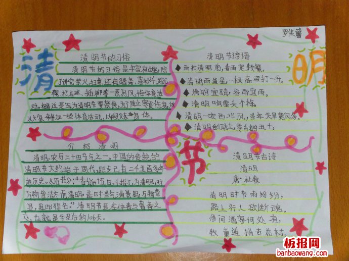 走进清明，纪念祖先手抄报