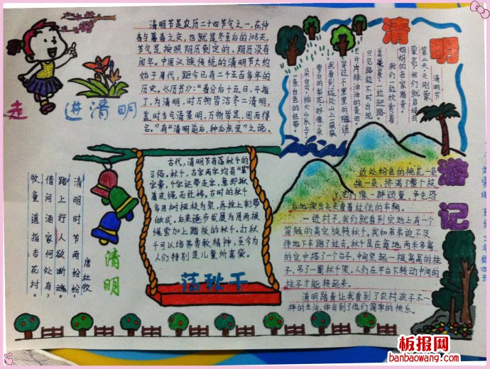 走进清明，纪念祖先手抄报