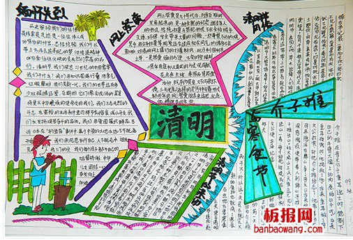 清明文明祭扫手抄报