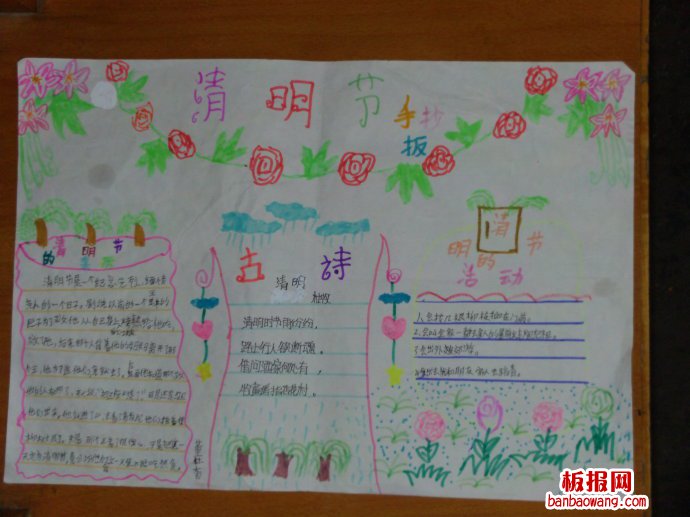 清明节的习俗手抄报