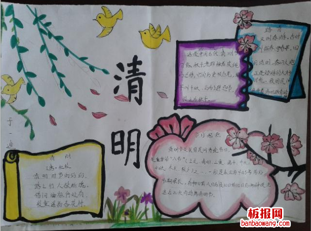 清明节日起源手抄报