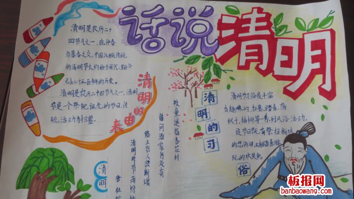 话说清明——纪念民族英雄手抄报