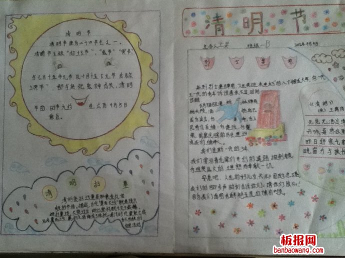 人间四月天缅怀先烈手抄报