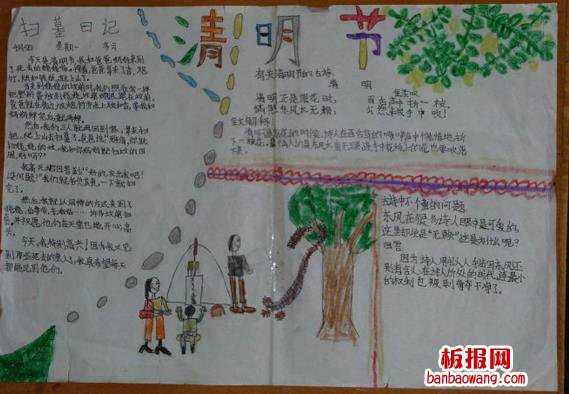 清明扫墓的手抄报