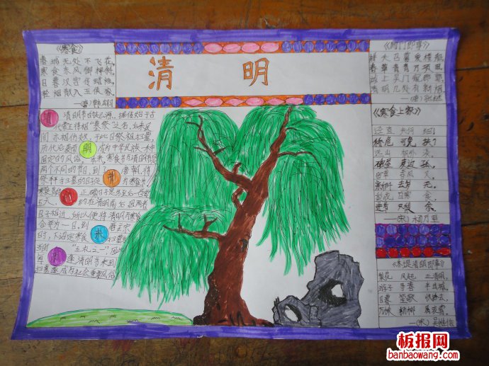 丰富有趣的清明习俗手抄报