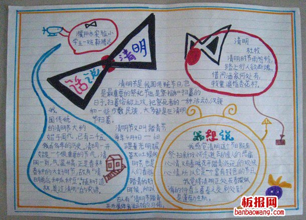 话说清明的手抄报