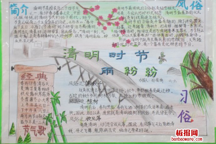 清明民风民俗手抄报