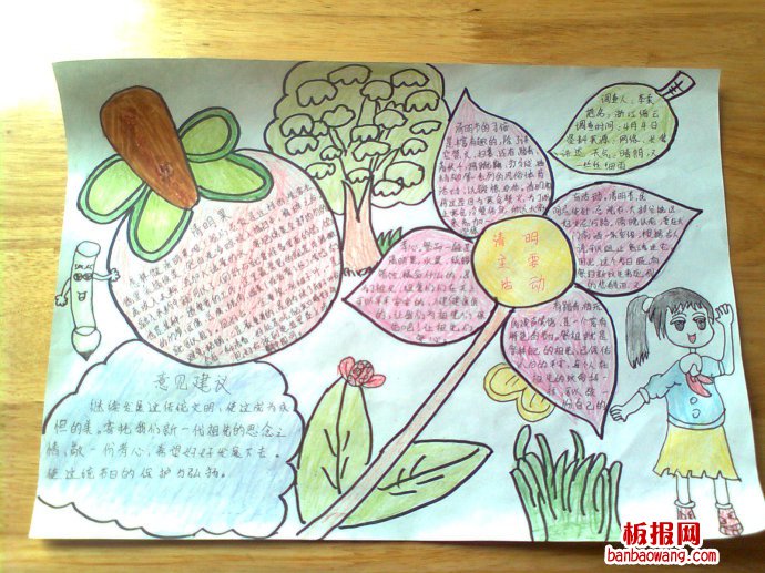 祭祀扫墓的节日——清明手抄报