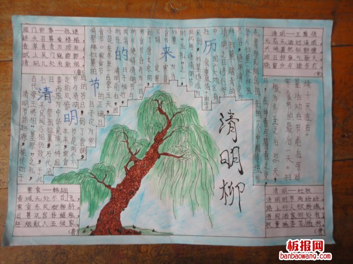 丰富的清明习俗手抄报