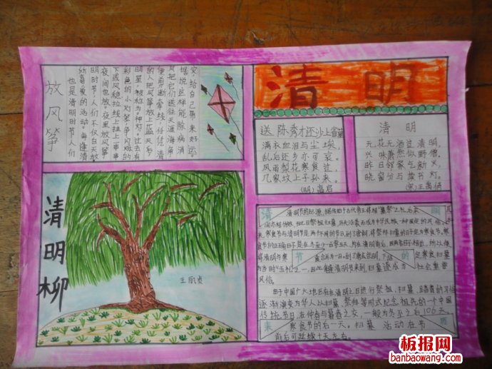 民间传统节日——清明节手抄报