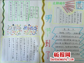 清明到了清明节手抄报