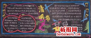 独特的清明节黑板报简单设计