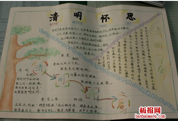 2014清明节的手抄报