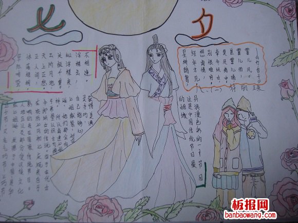 中国七夕节手抄报