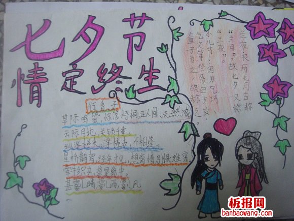 关于七夕节手抄报