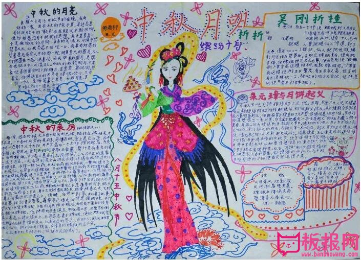 中秋习俗手抄报，朱元璋和月饼的故事