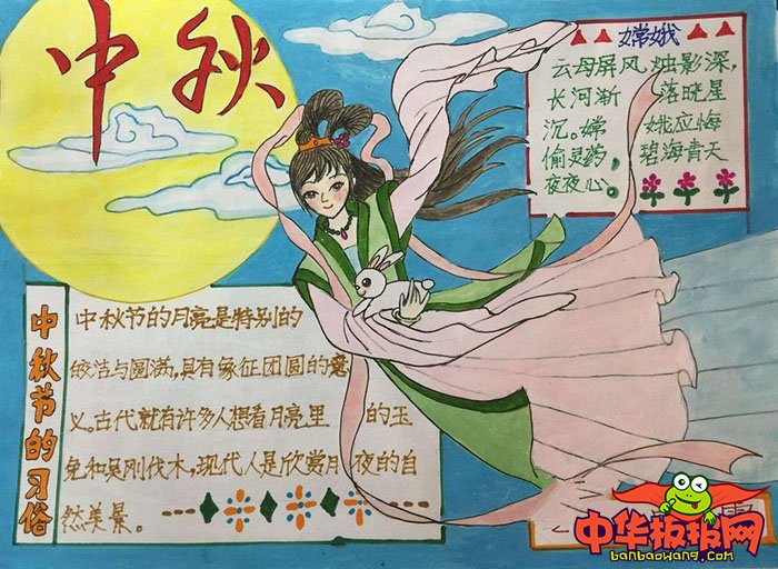 2018年中秋节手抄报简单好看，话说中秋节