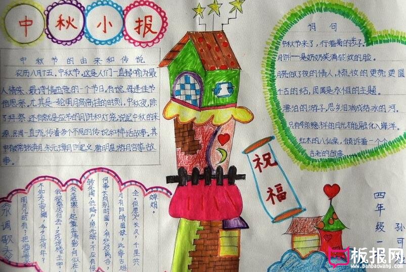 中秋小报,中秋节快乐